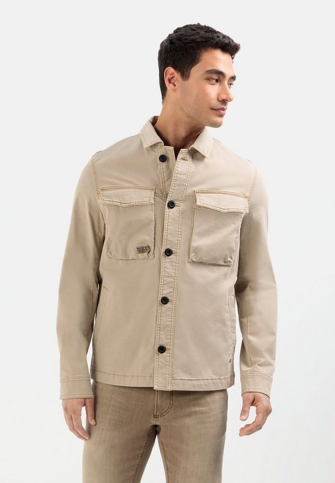 camel active Kurzjacke Regular Fit Langarm Hemdblusenkragen von camel active