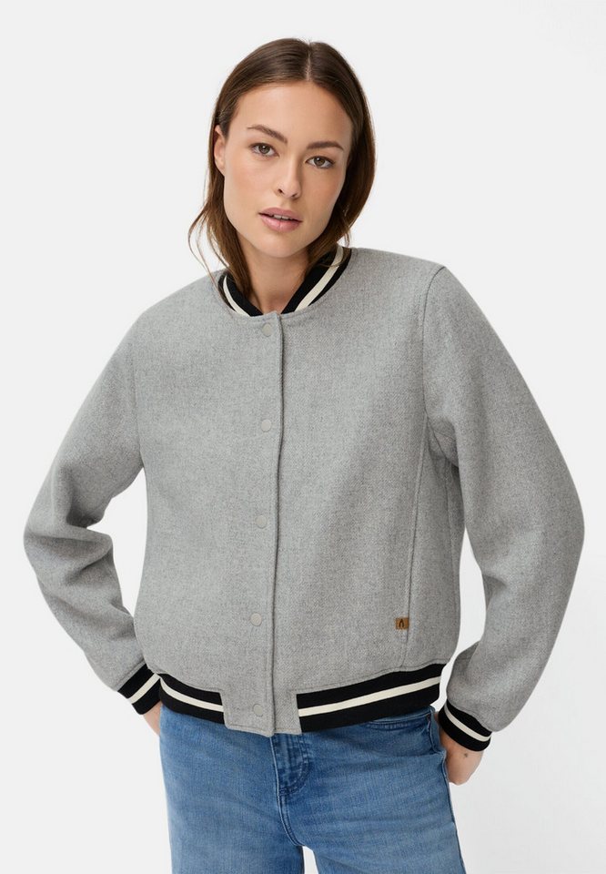 camel active Kurzjacke mit Taschen Langarm Stehkragen von camel active