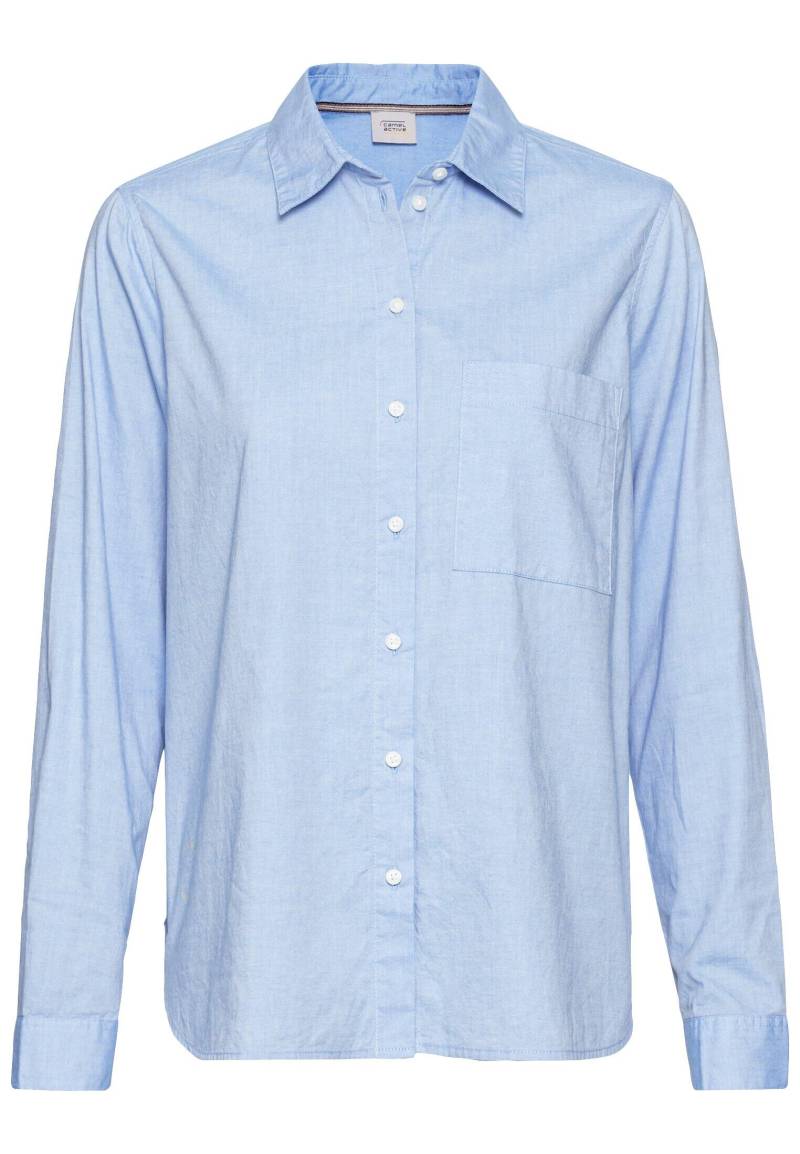 camel active - Langarm Bluse aus reiner Baumwolle light blue - Gr. - XL von camel active