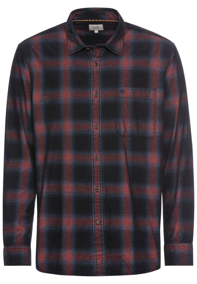 camel active - Langarm Hemd aus reiner Baumwolle brick red - Gr. - L von camel active