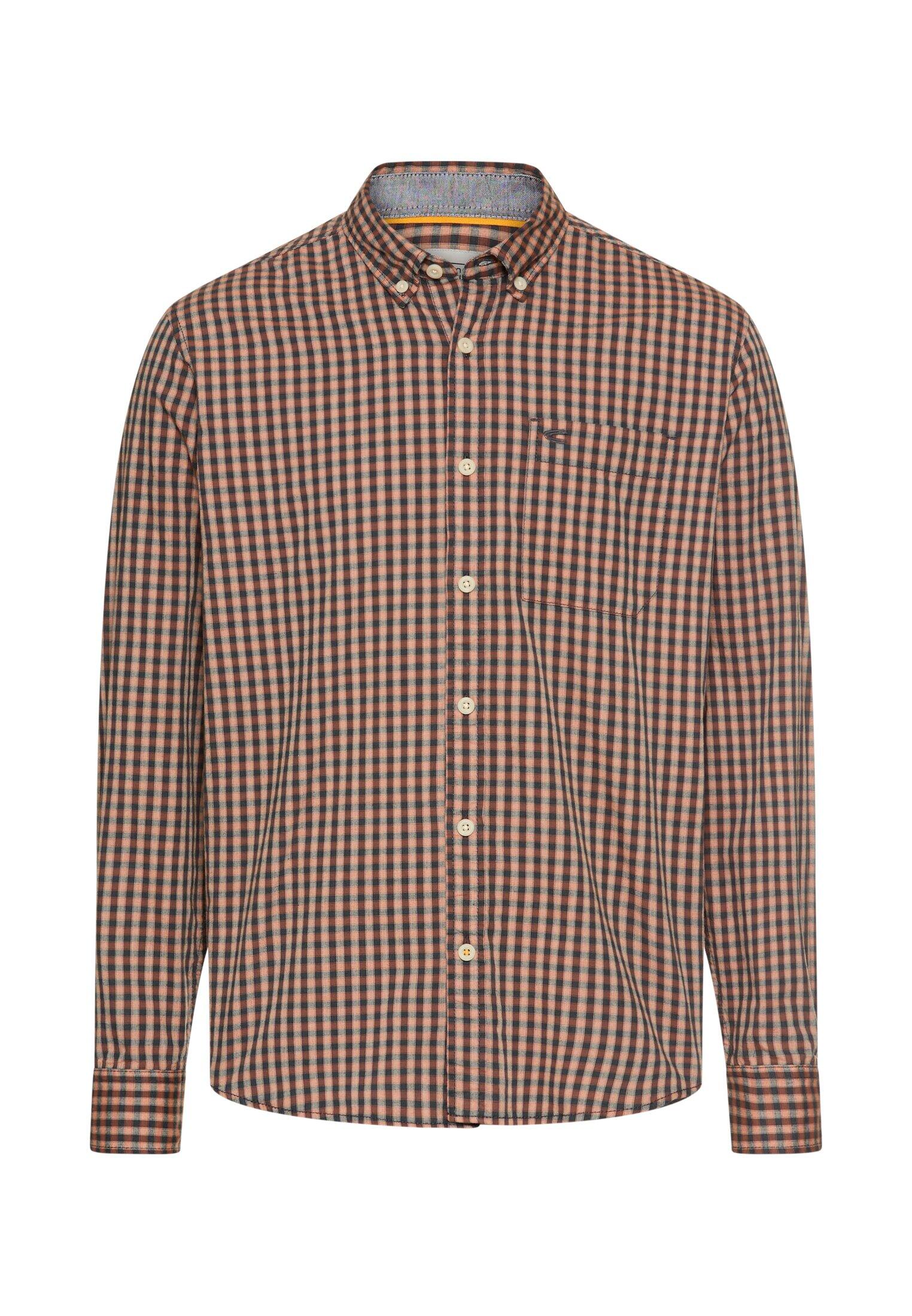 camel active - Langarm Hemd aus reiner Baumwolle cinnamon - Gr. - XL von camel active