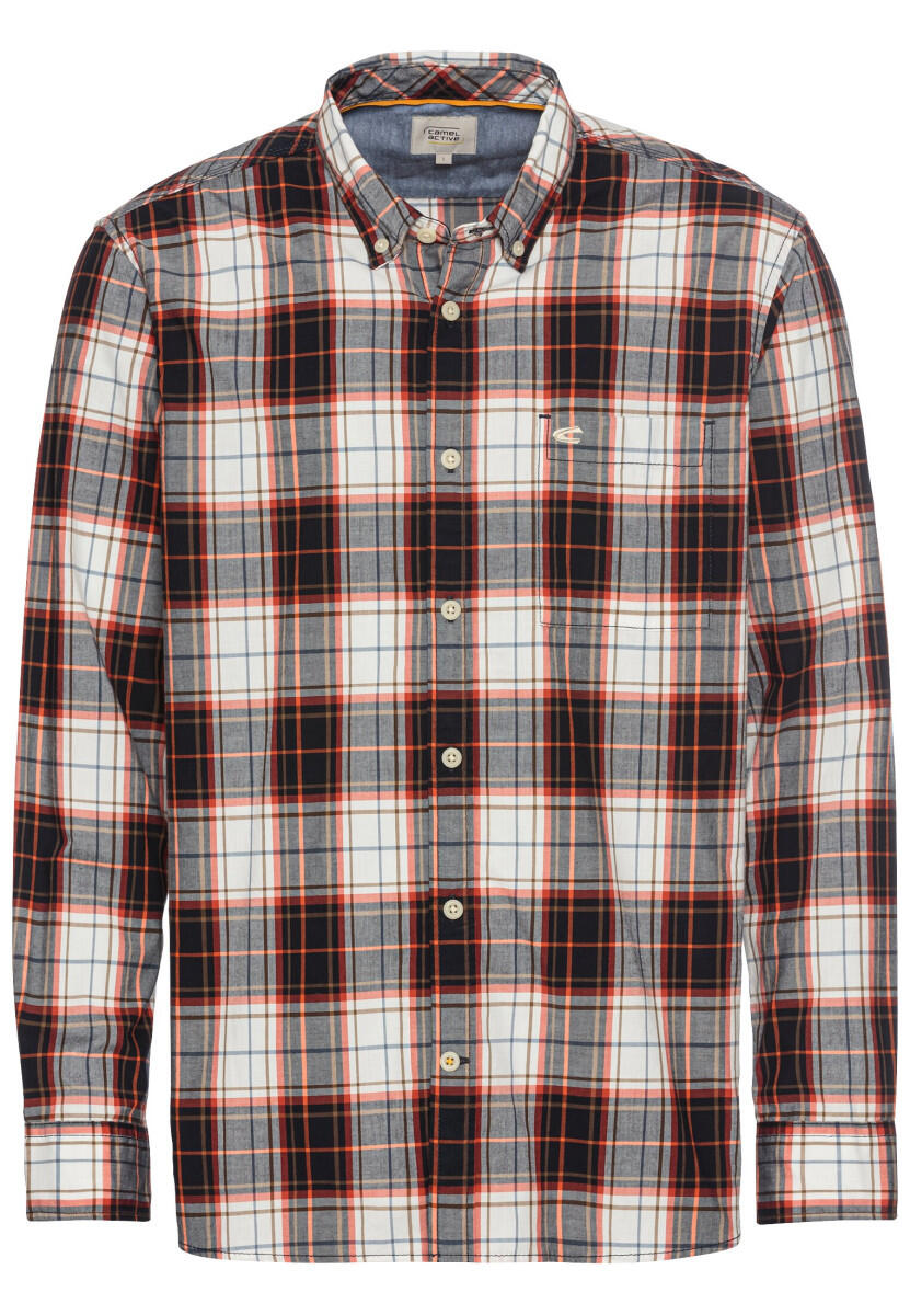 camel active - Langarm Hemd im Karomuster rot - Gr. - XXL von camel active