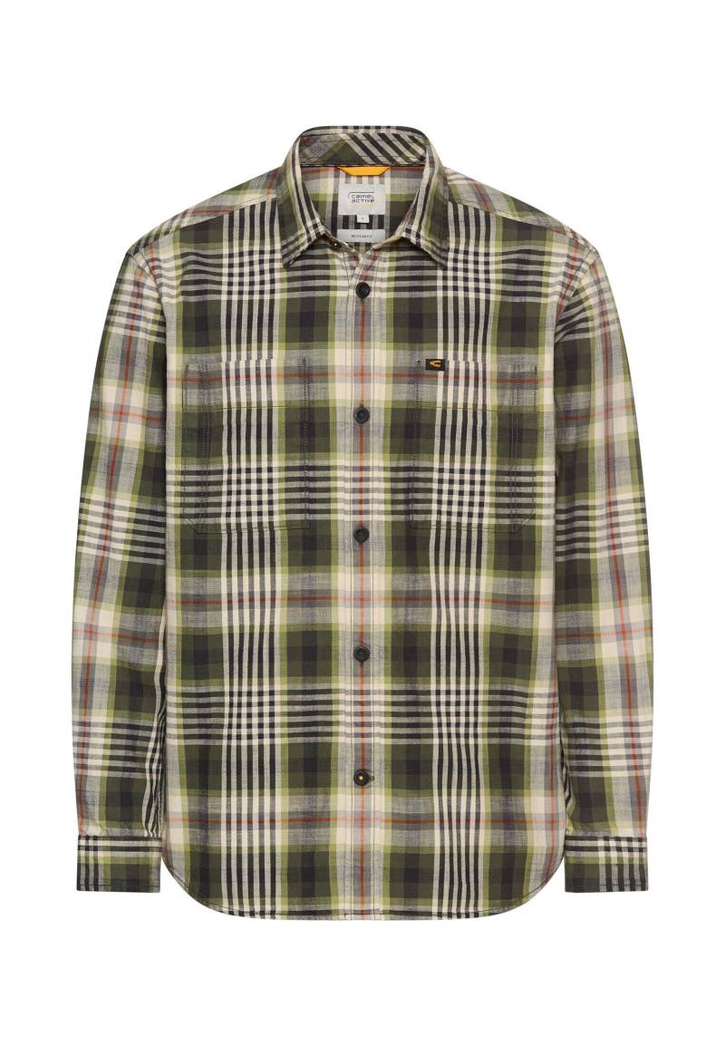 camel active - Langarm Hemd mit Kentkragen und Brusttaschen mossstone - Gr. - L von camel active