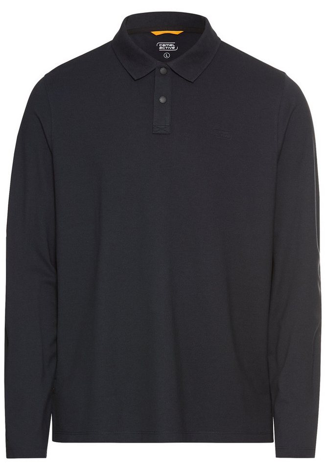 camel active Langarm-Poloshirt mit Logo Stickerei von camel active