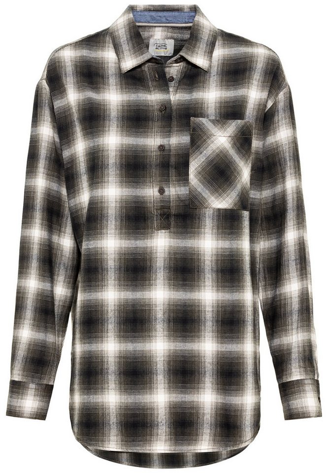 camel active Langarmbluse Flanellbluse Karo von camel active