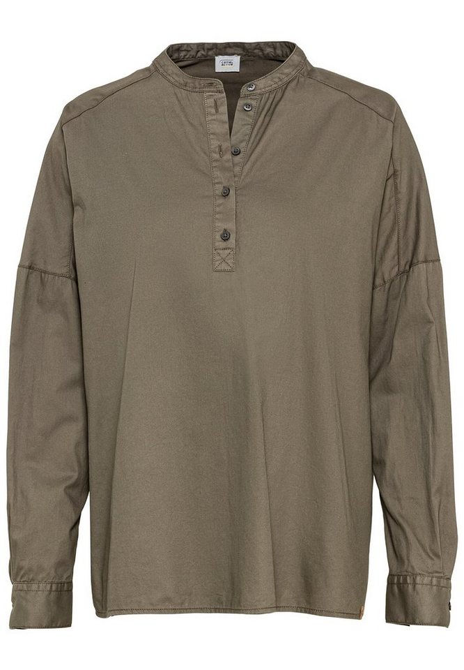 camel active Langarmbluse Langarm Bluse aus Baumwolle von camel active