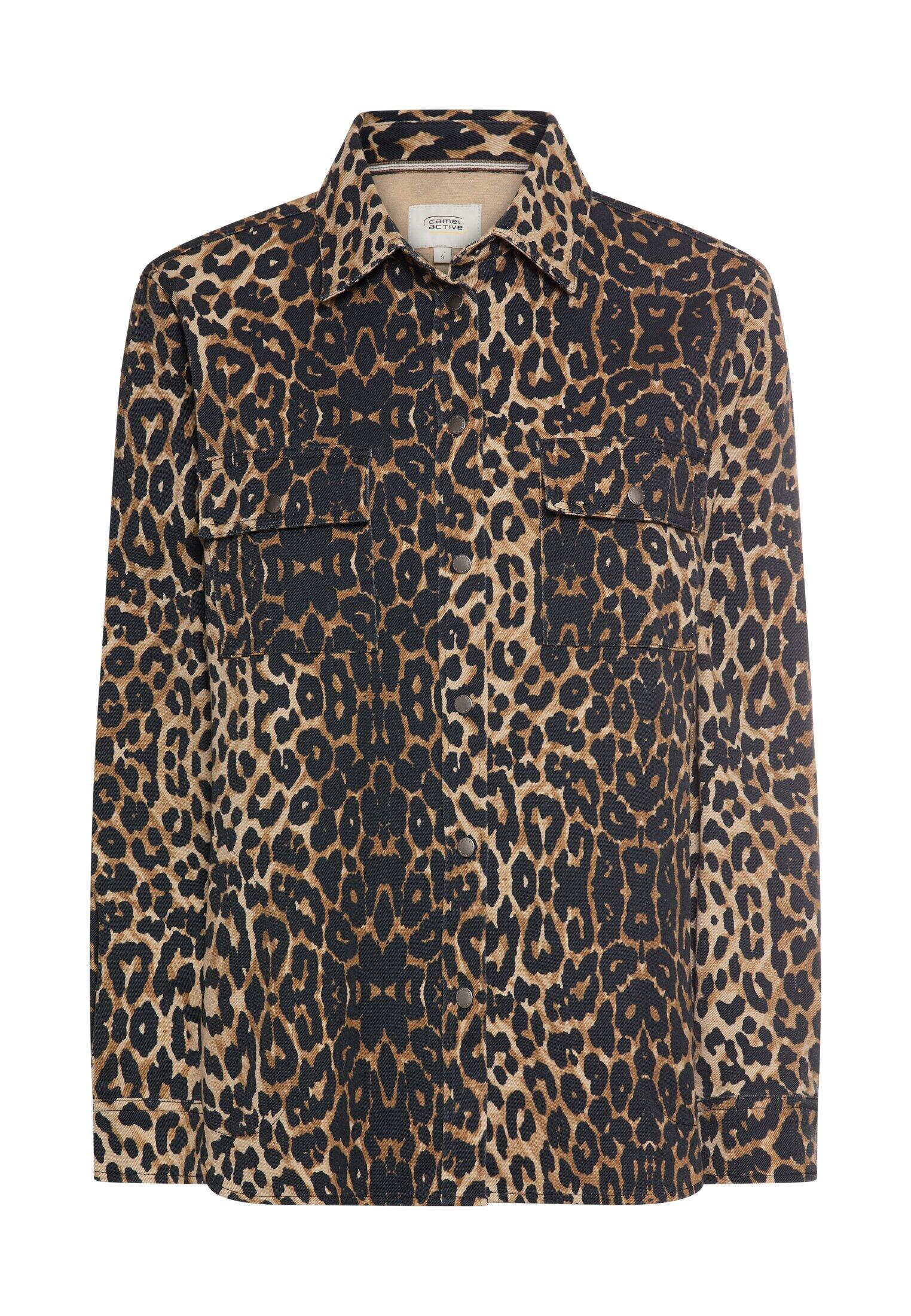 camel active - Langarmbluse mit Leo-Muster - Gr. - L von camel active