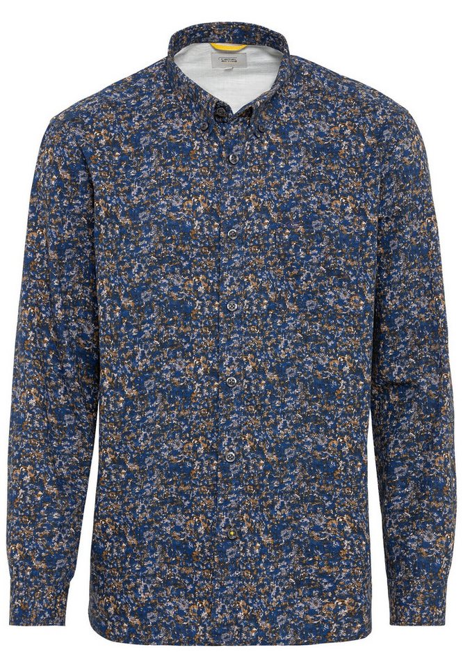 camel active Langarmhemd Langarm Hemd mit Allover-Print von camel active