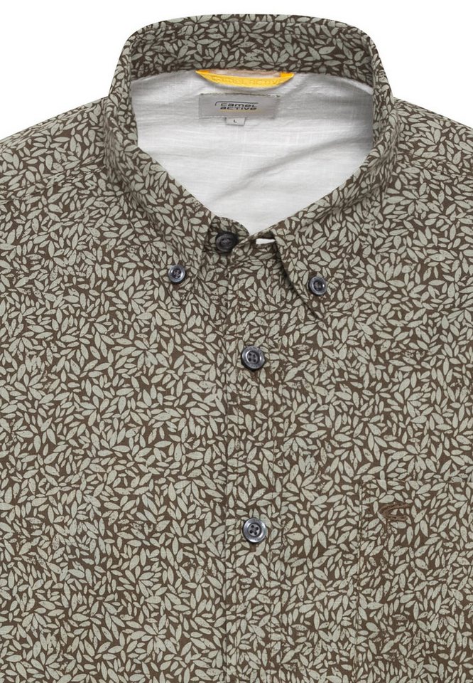 camel active Langarmhemd Langarm Hemd mit Allover-Print von camel active