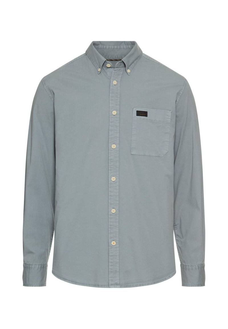camel active - Langarmhemd mit Button-Down Kragen stone blue - Gr. - L von camel active