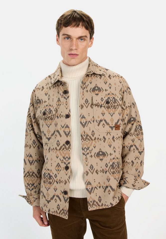 camel active Hemdjacke mit Jacquard-Muster Markenlogo camel active Hemdjacke mit Jacquard-Muster Markenlogo von camel active