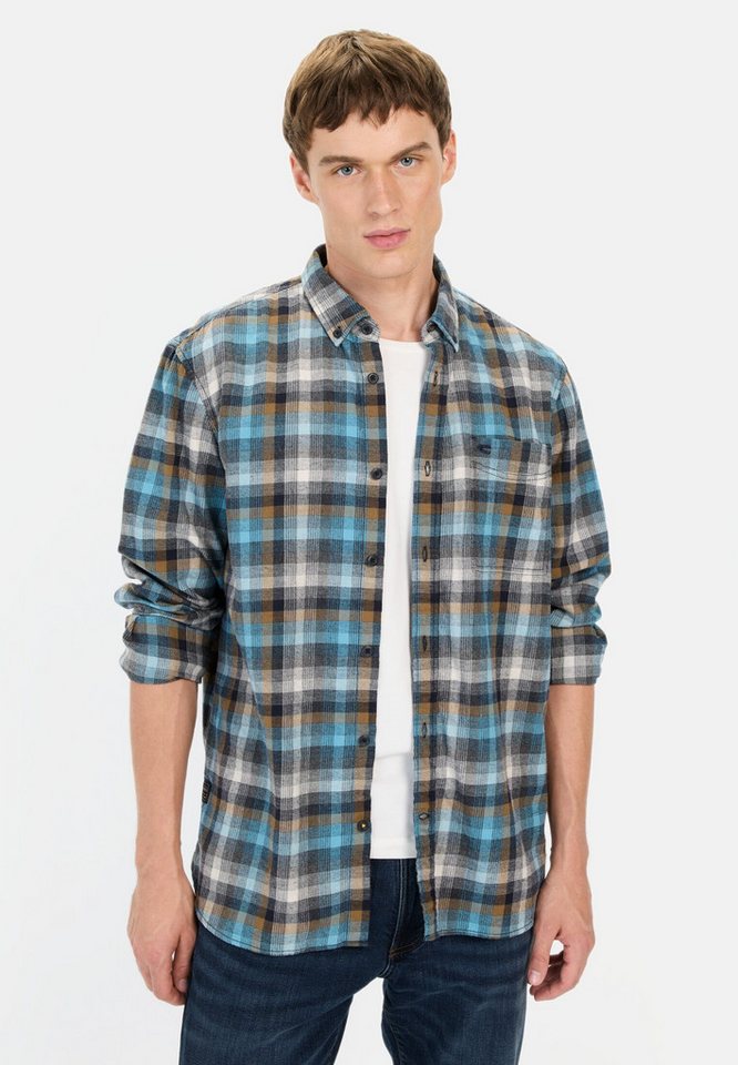 camel active Langarmhemd mit Karomuster Button-Down von camel active