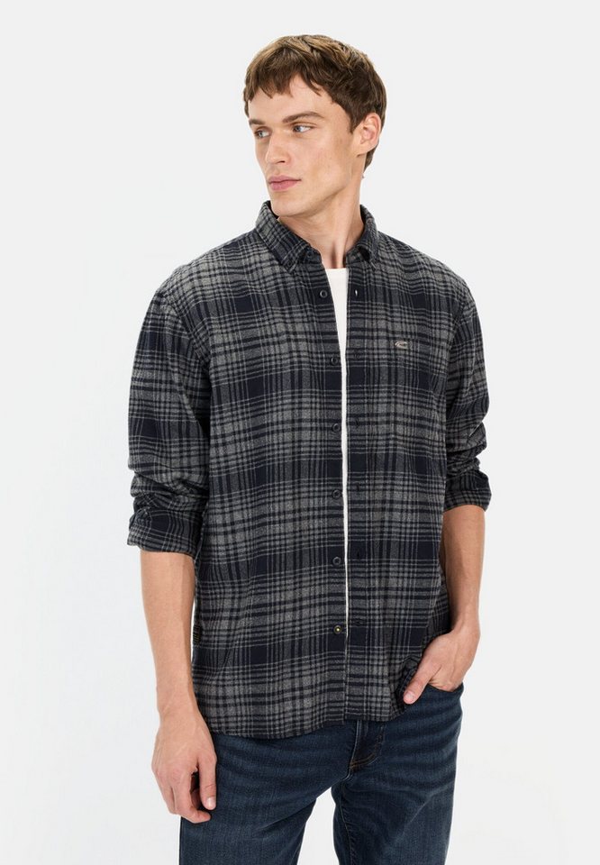camel active Langarmhemd mit Karomuster Langarm Button-Down Button-Down von camel active