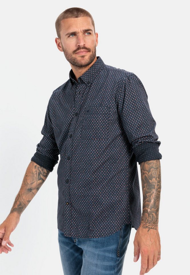 camel active Langarmhemd mit Minimal-Print Button-Down camel active Langarmhemd mit Minimal-Print Button-Down von camel active