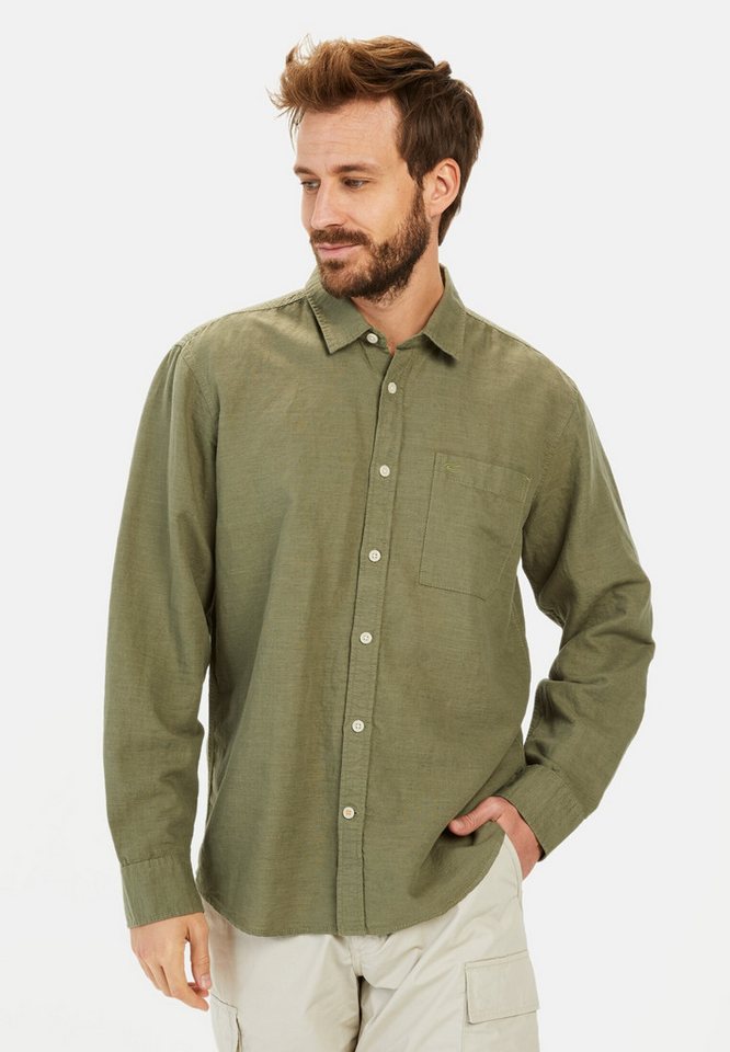 camel active Langarmhemd mit Soft-Wash-Veredelung Kentkragen von camel active