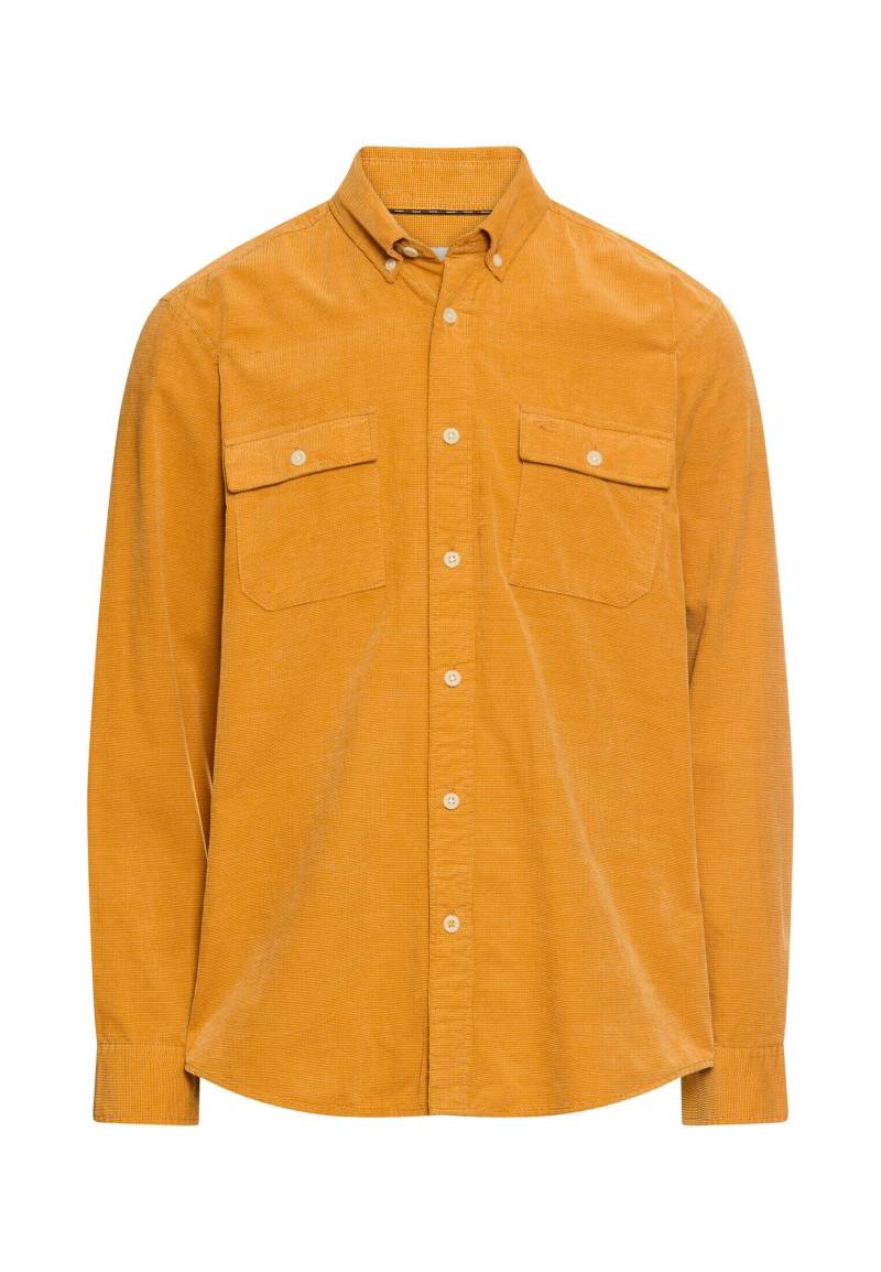 camel active - Langarmhemd mit aufgesetzten Taschen burned yellow - Gr. - L von camel active