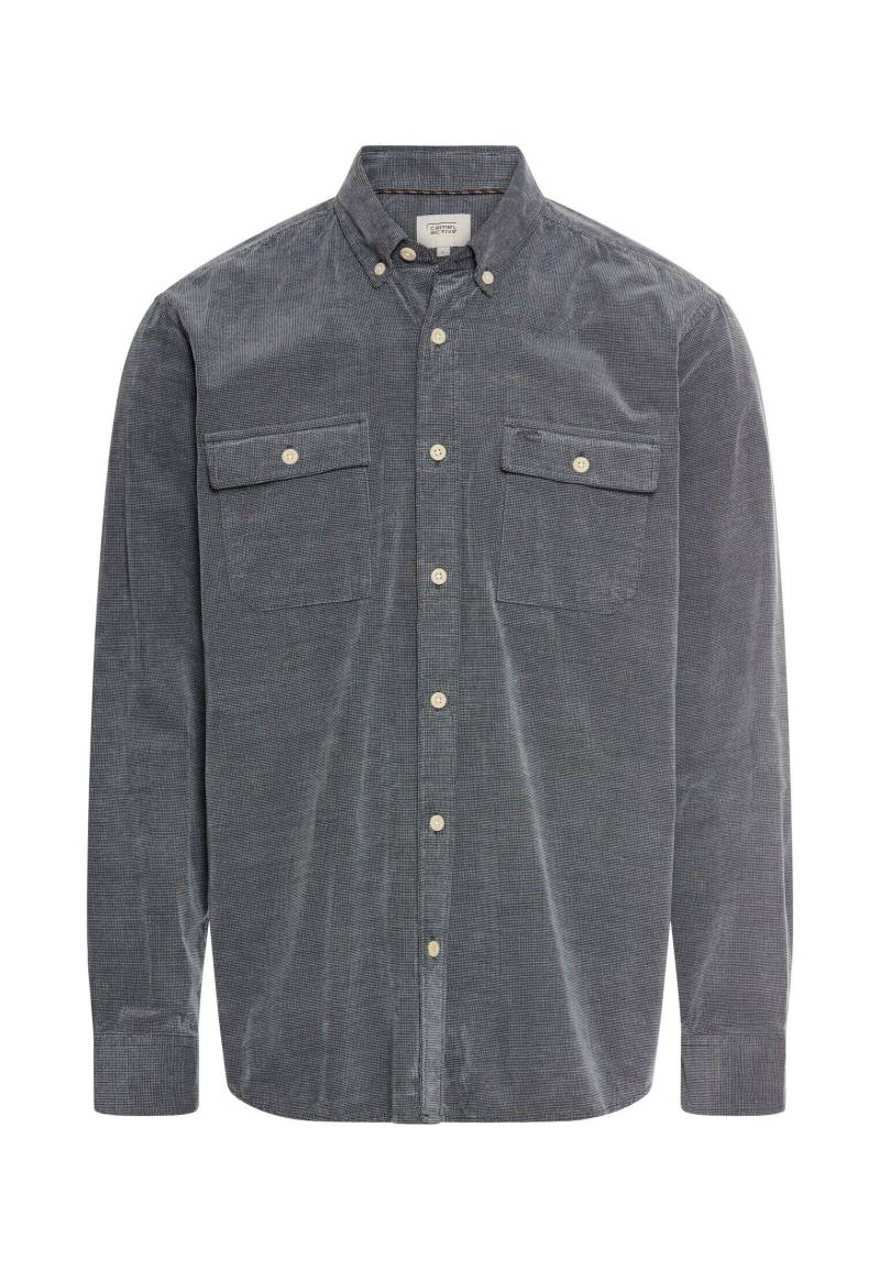 camel active - Langarmhemd mit aufgesetzten Taschen tinted blue - Gr. - XL von camel active