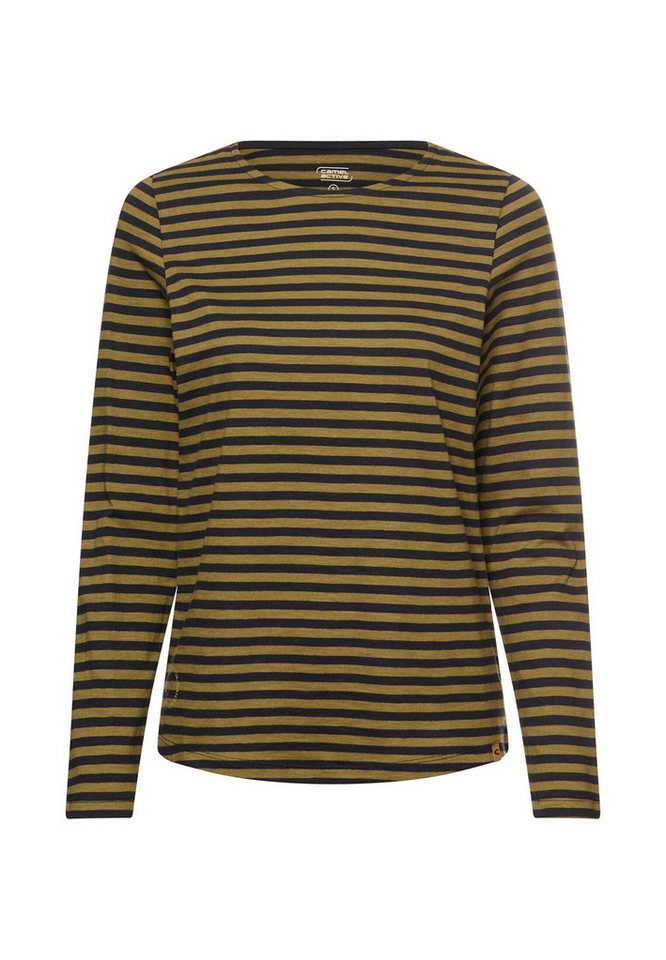 camel active Langarmshirt aus reiner Baumwolle Langarm Rundhals von camel active