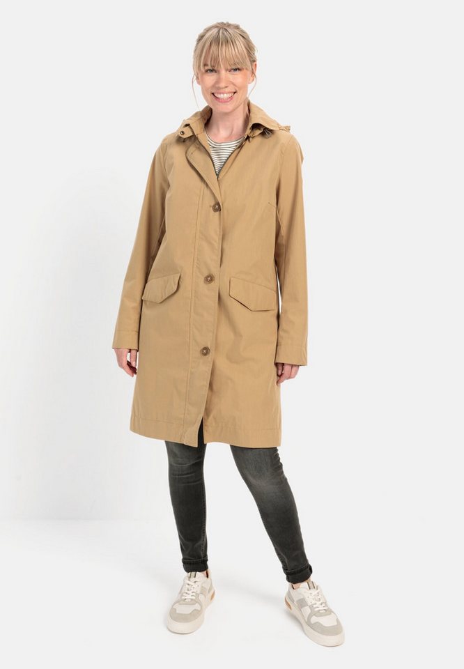 camel active Langmantel aus Baumwollmix Langarm Kapuze Kapuze von camel active
