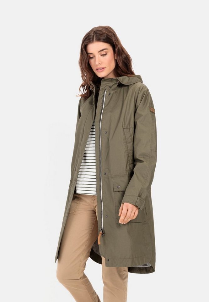 camel active Langmantel im Vintage Look Langarm Kapuze Kapuze von camel active