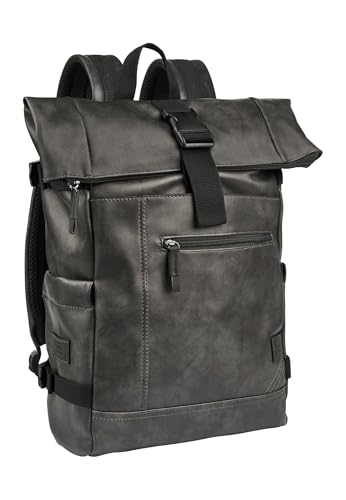 camel active Herren Rucksack mit strukturierter Optik Schwarz, Menswear-L von camel active