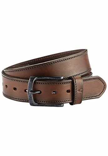 camel active Herren Ledergürtel mit Ziernähten Gürtel,Cognac,4XL von camel active
