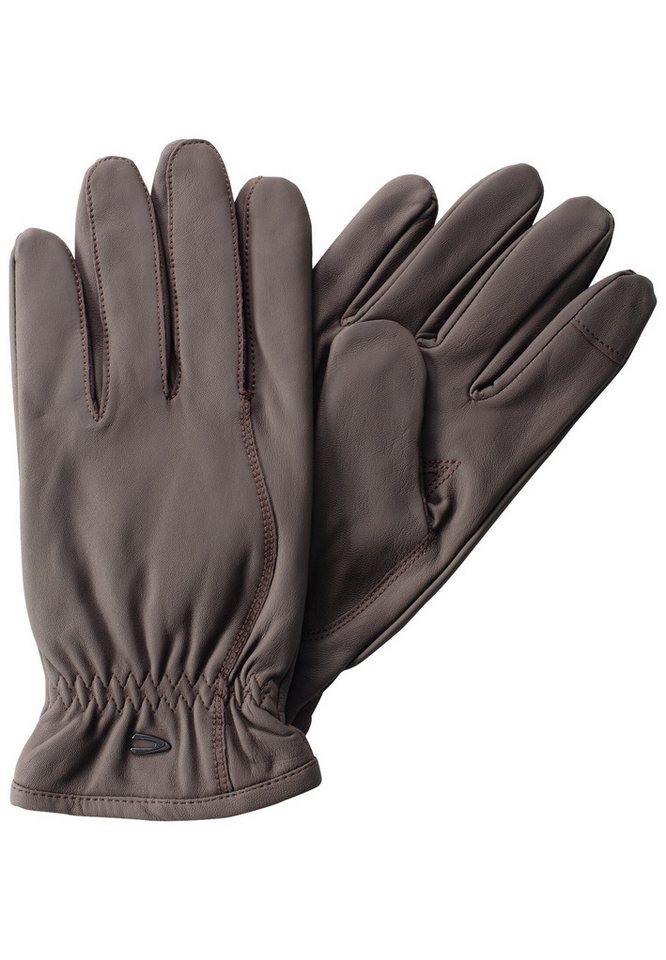 camel active Lederhandschuhe Lederhandschuhe mit Touchscreen-Funktion von camel active