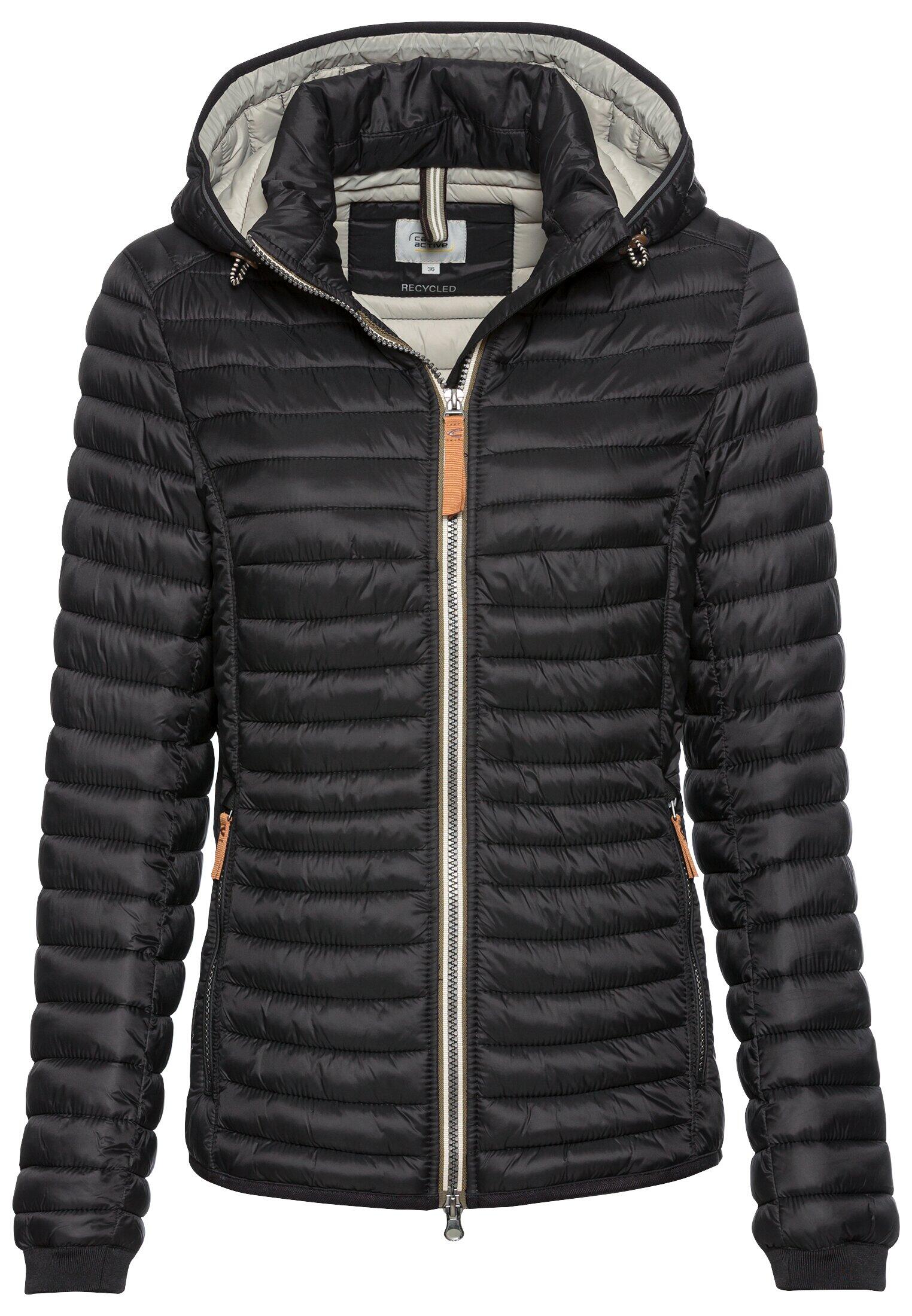 camel active - Leichte Steppjacke aus recyceltem Polyamid black - Gr. - 38 von camel active