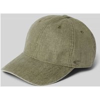 camel active Leinenbasecap mit Logo-Stitching in Oliv, Größe 1 von camel active