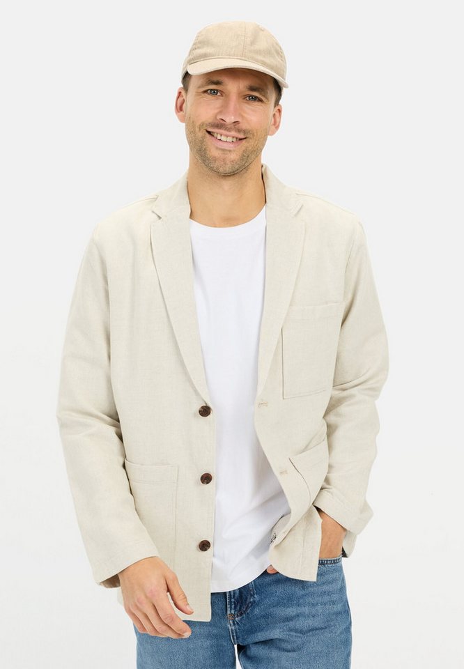 camel active Leinensakko mit 3-Knopfleiste Langarm Reverskragen von camel active