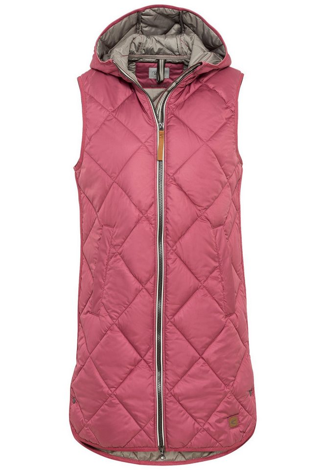 camel active Longweste Longweste mit Kapuze aus recyceltem Polyester von camel active