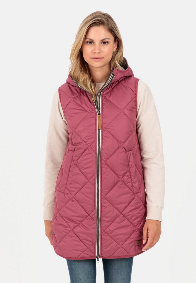 camel active Longweste aus recyceltem Polyester Markenlabel von camel active