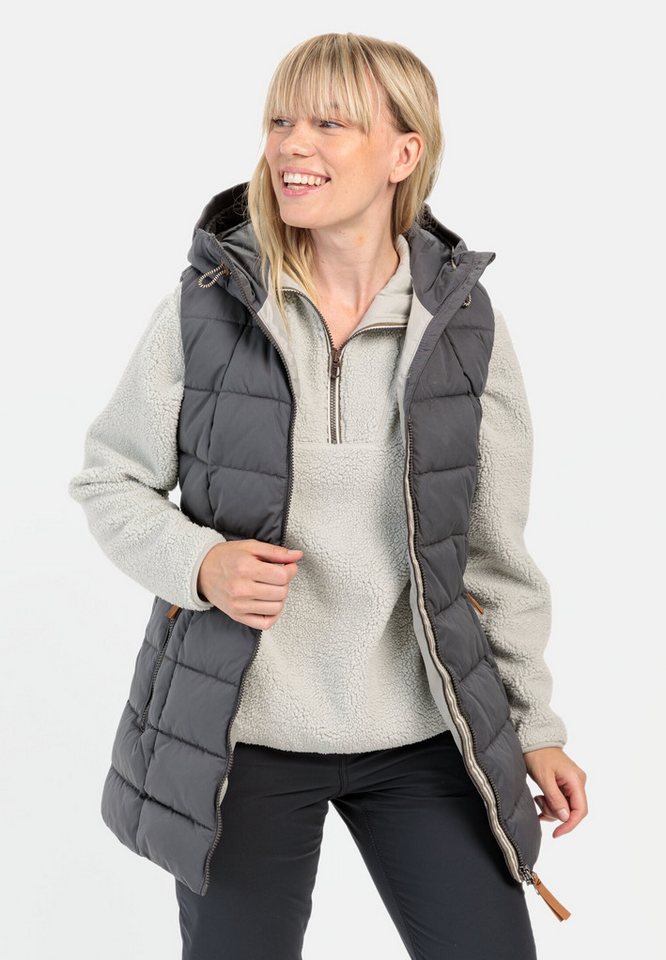 camel active Longweste mit Kapuze ärmellos Kapuze Badge von camel active