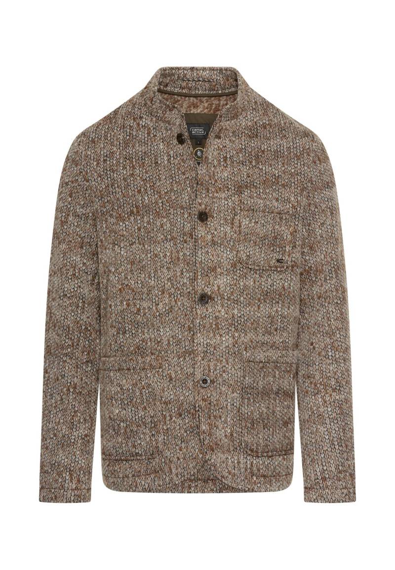 camel active - Melierte Jacke mit Stehkragen dark brown - Gr. - XXL von camel active