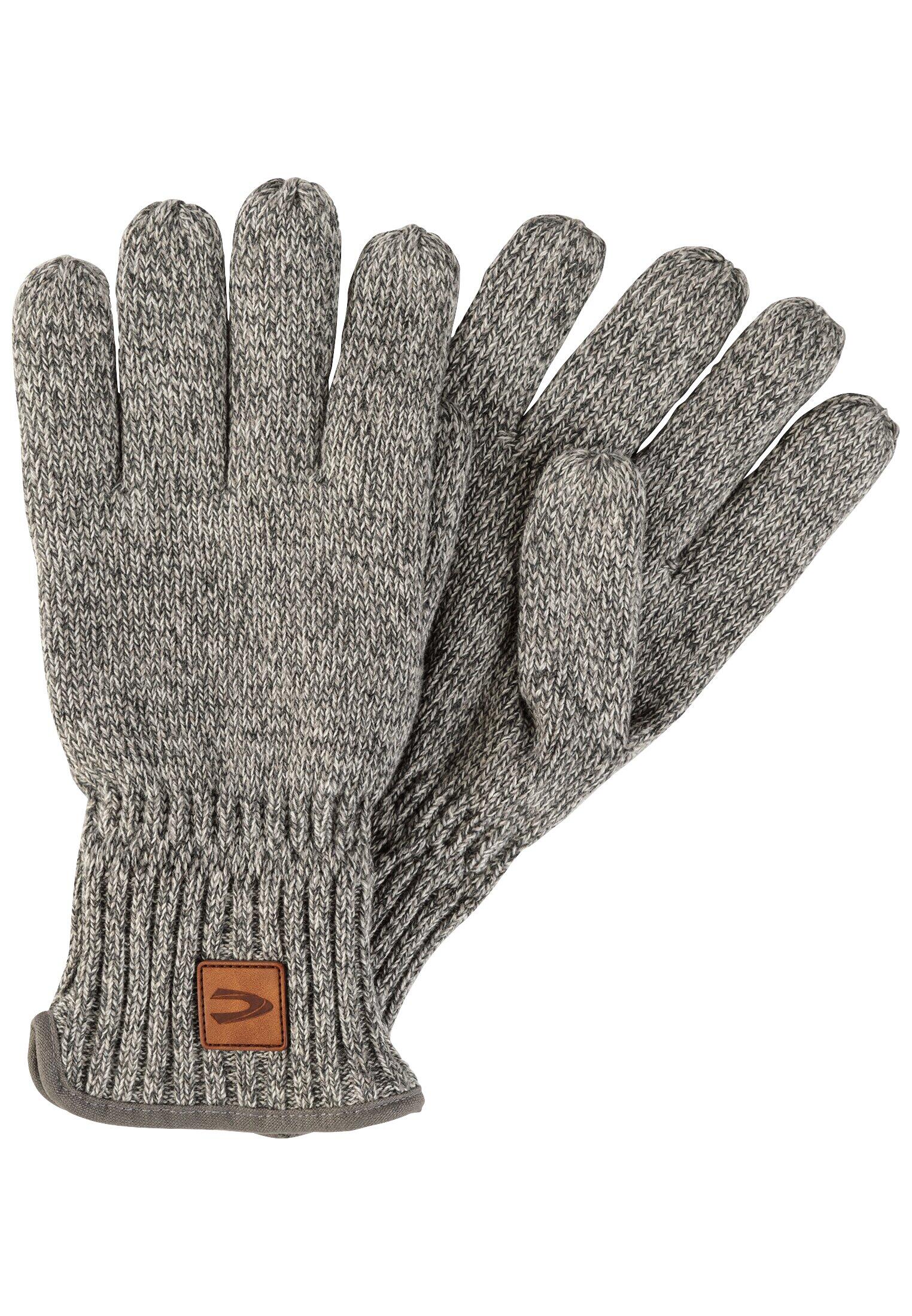 camel active - Melierte Strickhandschuhe mit warmen Futter rock gray - Gr. - L von camel active
