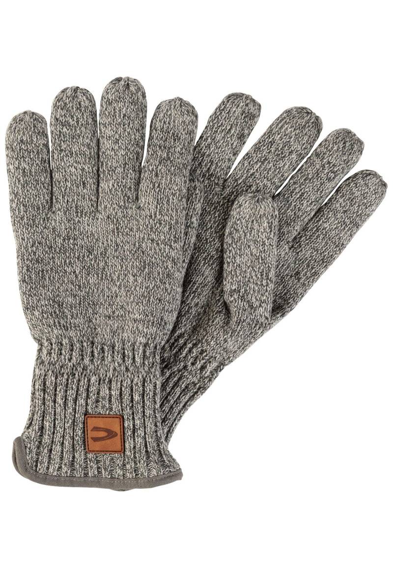 camel active - Melierte Strickhandschuhe mit warmen Futter rock gray - Gr. - L von camel active