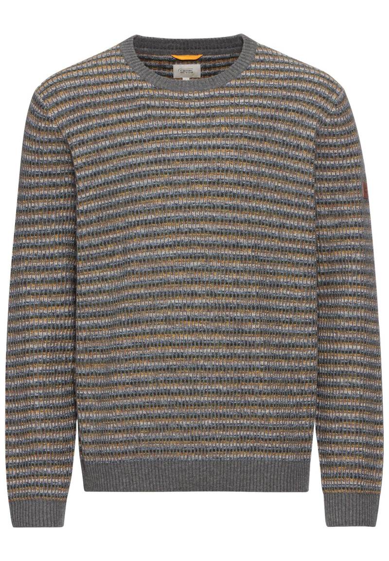 camel active - Mouline Strickpullover im Streifenmuster cumin yellow - Gr. - XXL von camel active