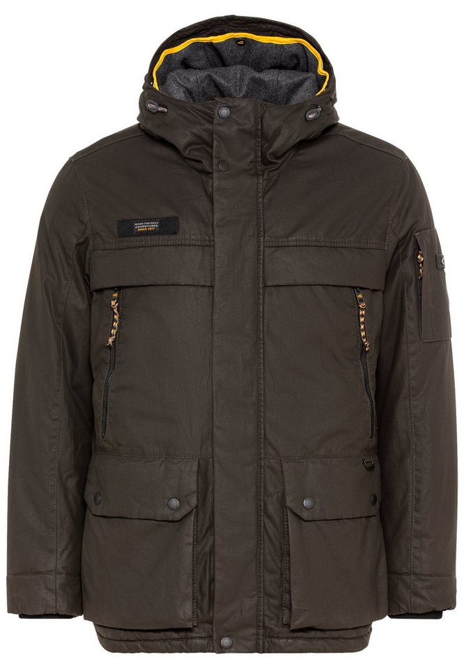 camel active Outdoorjacke Jacke aus gewachstem Canvas mit Kapuze von camel active