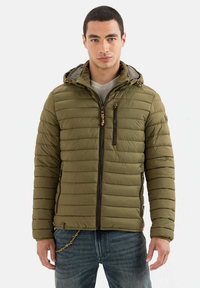 camel active Blouson aus recyceltem Nylon Langarm Kapuze Markenlabel von camel active