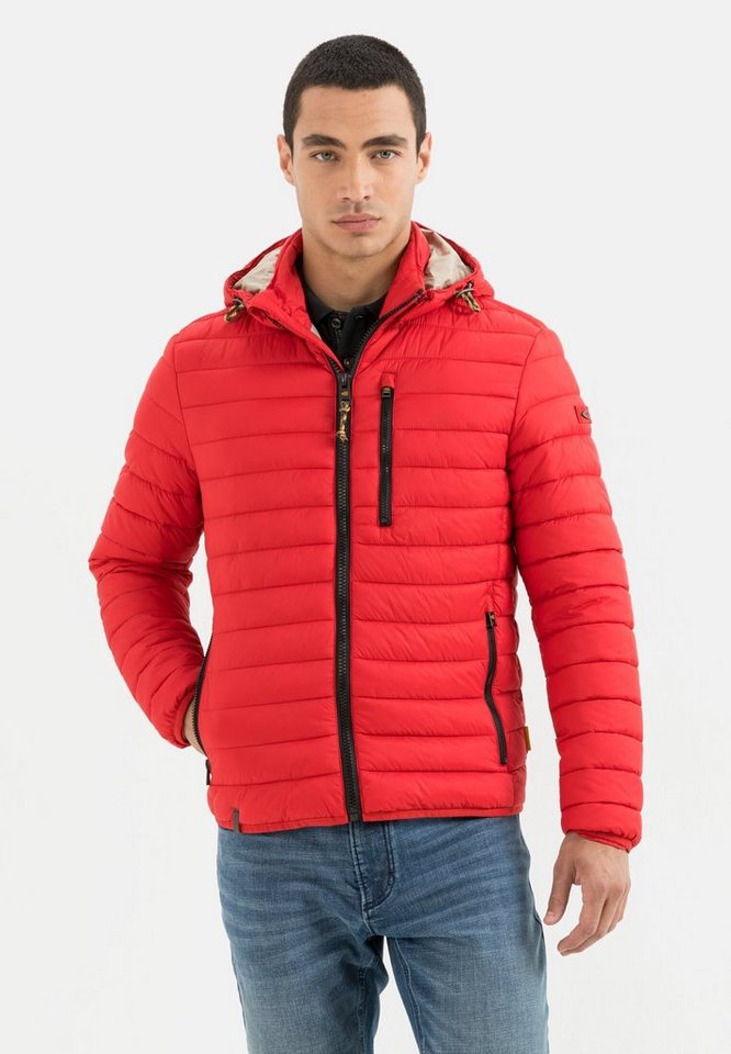 camel active Blouson aus recyceltem Nylon Langarm Kapuze Markenlabel von camel active