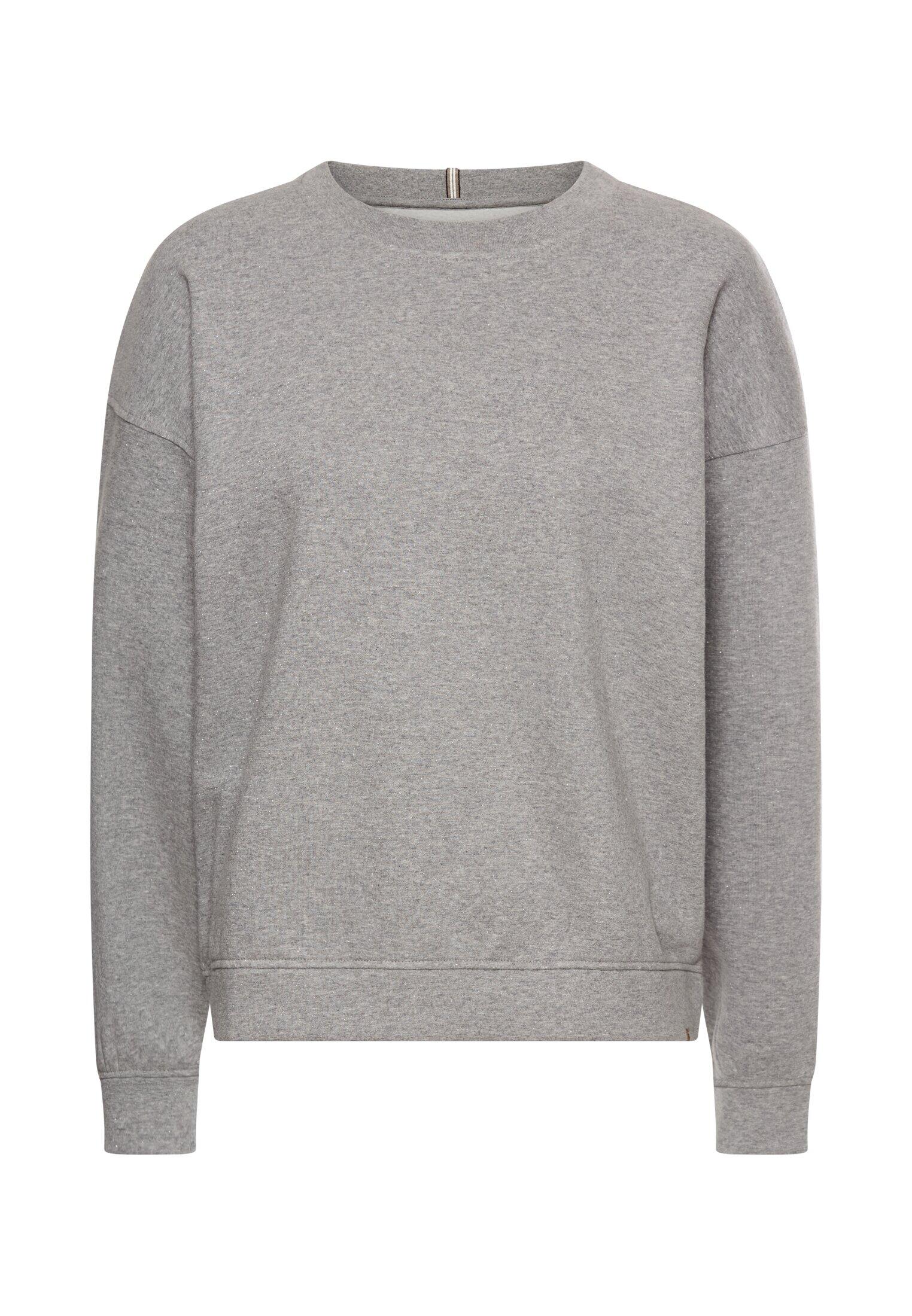 camel active - Oversized Sweatshirt mit Rückenprint grey melange - Gr. - M von camel active
