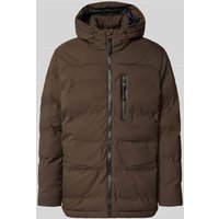 camel active Parka mit Kapuze und Pattentaschen Modell 'TEXXXACTIVE' in Dunkelbraun, Größe 56 von camel active