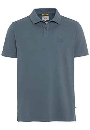 camel active Herren Piqué Poloshirt aus Reiner Baumwolle Blau Menswear-M von camel active