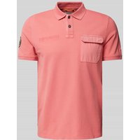 camel active Poloshirt mit Label-Stitching in Hellrot, Größe L von camel active