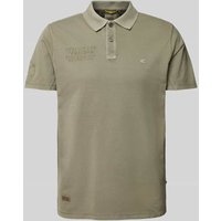 camel active Poloshirt mit Label-Stitching in Khaki, Größe M von camel active