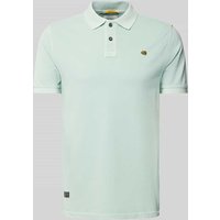 camel active Poloshirt mit Label-Stitching in Tuerkis, Größe XXL von camel active