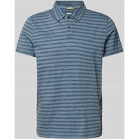 camel active Poloshirt mit Streifenmuster und Label-Stitching in Blau, Größe XXL camel active Poloshirt mit Streifenmuster und Label-Stitching in Blau, Größe XXL von camel active