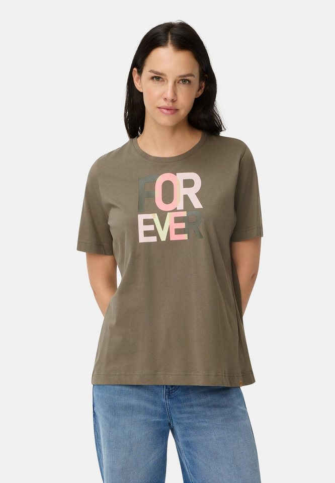 camel active Print-Shirt aus reiner Baumwolle Kurzarm Rundhals von camel active