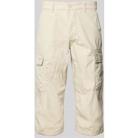 camel active Regular Fit Caprihose mit Cargotaschen in Beige, Größe 32 von camel active