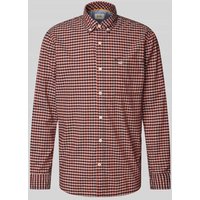 camel active Regular Fit Freizeithemd mit Button-Down-Kragen in Dunkelrot, Größe M von camel active